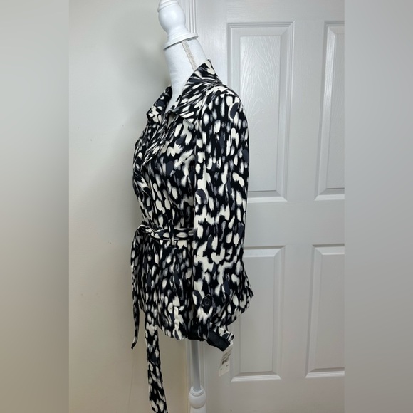 Macyβs NWT NY COLLECTION ANIMAL PRINT LINED BLAZER JACKET π - Picture 4 of 12